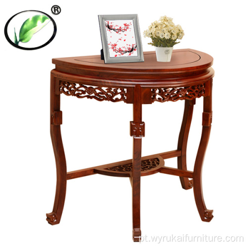 Mesa semi -redonda de madeira sólida chinesa